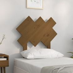 Vidaxl Posteljno vzglavje medeno rjavo 72,5x3x81 cm trdna borovina