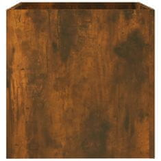 Vidaxl Cvetlično korito dimljen hrast 40x40x40 cm inženirski les