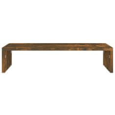Vidaxl Stojalo za zaslon dimljeni hrast 60x23,5x12 cm inženirski les