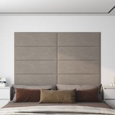 shumee vidaXL Stenski paneli 12 kosov svetlo sivi 90x30 cm žamet 3,24 m²