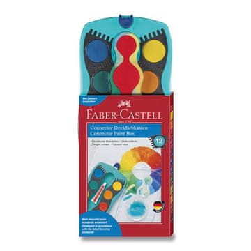 Faber-Castell Konektor Vodne barve - 12 barv, premer 30 mm