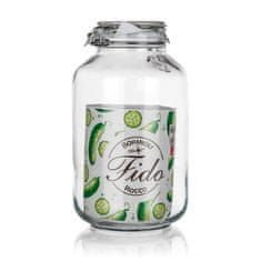 eoshop Stekleni kozarec FIDO 4 L, prozoren