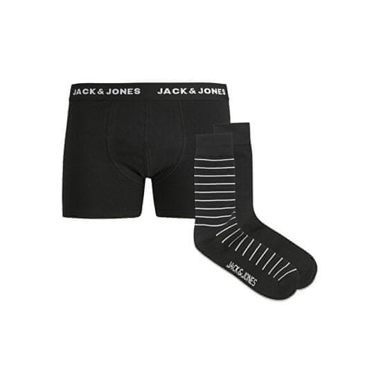 Jack&Jones 2 PAKETA - moške boksarice in nogavice JACMARTY 12210742 Black