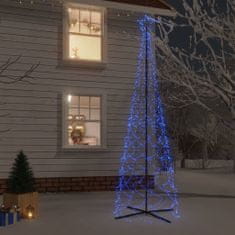 Greatstore Novoletna jelka stožec 500 modrih LED lučk 100x300 cm