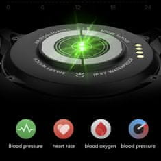 Cool Mango Moška pametna športna ura z merilcem srčnega utripa in krvnega tlaka, elegantna ura (smart funkcije) - Smarty
