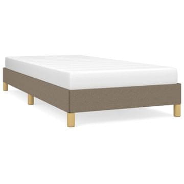 Vidaxl Posteljni okvir brez vzmetnice taupe 100x200 cm blago