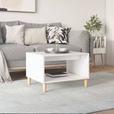 Vidaxl Klubska mizica bela 60x40x50 konstruiran les