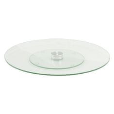 Perfect Home Servirni pladenj iz stekla/neželeznega jekla ¤34cm nizek CAKE