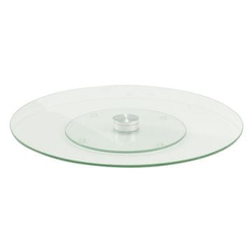 Perfect Home Servirni pladenj iz stekla/neželeznega jekla ¤34cm nizek CAKE
