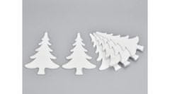 Rayher.	 Lesene smreke bele, 15x9.5cm, set 6