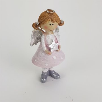 Rayher.	 Angel keramični z zvezdico 11.5cm