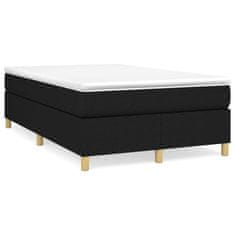 Greatstore Box spring postelja z vzmetnico črna 120x190 cm blago