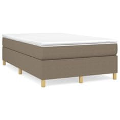 Greatstore Box spring postelja z vzmetnico taupe 120x190 cm blago