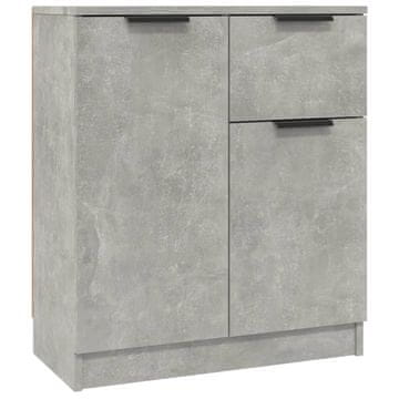 Vidaxl Komoda 2 kosa betonsko siva 60x30x70 cm inženirski les
