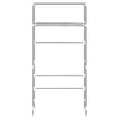 Vidaxl 2-nadstropni regal za nad pralni stroj siv 69x28x143 cm železo