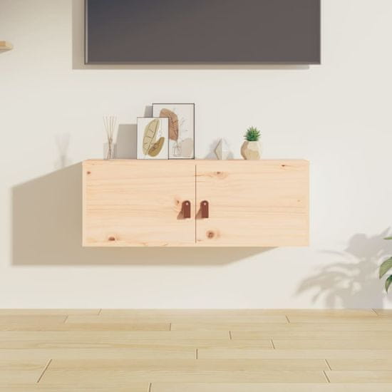 Vidaxl Stenska omarica 80x30x30 cm trdna borovina