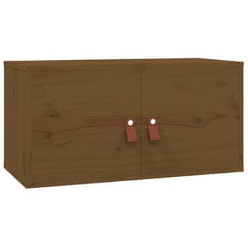 Vidaxl Stenska omarica medeno rjava 60x30x30 cm trdna borovina