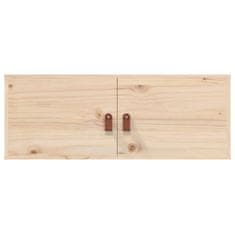 Vidaxl Stenska omarica 2 kosa 80x30x30 cm trdna borovina