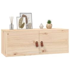 Vidaxl Stenska omarica 2 kosa 80x30x30 cm trdna borovina