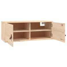Vidaxl Stenska omarica 2 kosa 80x30x30 cm trdna borovina