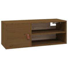 Vidaxl Stenska omarica 2 kosa medeno rjava 80x30x30 cm trdna borovina