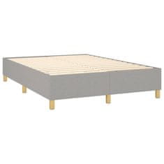 Vidaxl Box spring posteljni okvir svetlo siv 140x200 cm blago