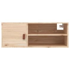 Vidaxl Stenska omarica 2 kosa 80x30x30 cm trdna borovina