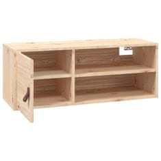Vidaxl Stenska omarica 2 kosa 80x30x30 cm trdna borovina