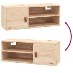Vidaxl Stenska omarica 2 kosa 80x30x30 cm trdna borovina