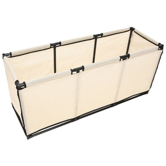 Vidaxl Ograda za male živali krem 105x34,5x45 cm blago