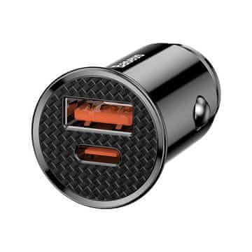 BASEUS Baseus Circular PD QC4.0 + 5A 30W avtopolnilec (črn)