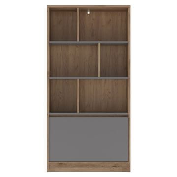 nabbi Boran SU regal - artisan hrast / siva