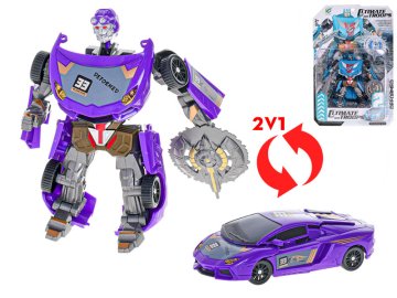 Avto/robot 15-16 cm - mešanica barv (modra, vijolična)