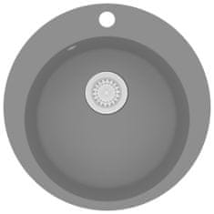 shumee Enojno okroglo kuhinjsko pomivalno korito iz granita sivo