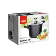 Banquet Lonec z neprijemljivo površino Matte Dark Grey 20 x 13 cm, s pokrovom