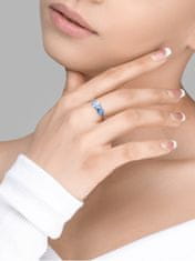 Preciosa Nežen srebrn življenjski prstan s kubičnim cirkonijem Preciosa Viva 5352 70 (Obseg M (53 - 55 mm))