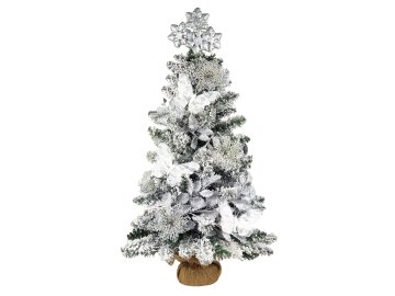 LAALU.cz Okrašena umetna jelka CHRISTMAS CARD 60 cm z LED OSVETLICO V LONČKU