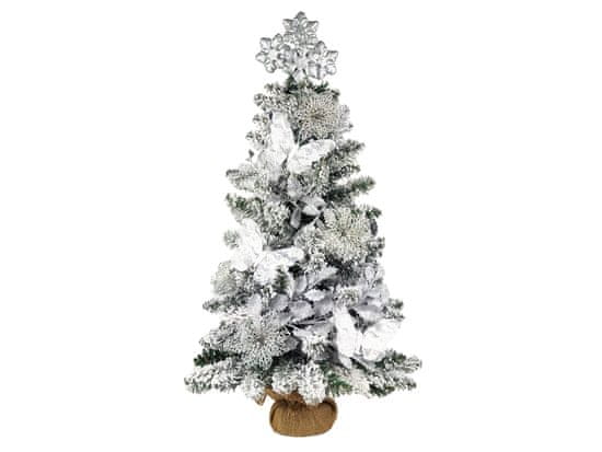 LAALU.cz Okrašena umetna jelka CHRISTMAS CARD 60 cm z LED OSVETLICO V LONČKU