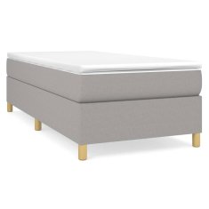 Vidaxl Box spring posteljni okvir svetlo siv 100x200 cm blago