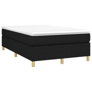 Vidaxl Box spring postelja z vzmetnico črna 120x190 cm blago