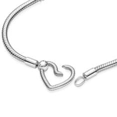 Pandora Romantična srebrna srčkana zapestnica Pandora Moments 599539C00 (Dolžina 20 cm)
