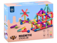 JOKOMISIADA Barvni magnetni bloki 64el za otroke ZA3827