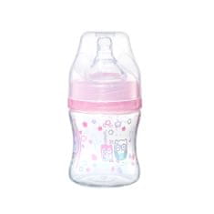 BabyOno Antikolična steklenička Classic pink 120 ml 0m+