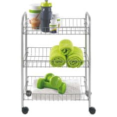 Northix Storage trolley with three baskets - Stainless steel - Sold Randomly 