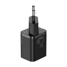 BASEUS Baseus Super Si hitri polnilec 1C 25W s kablom USB-C na USB-C 1m (črn)