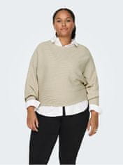Only Carmakoma Ženski pulover CARADALINE LIFE 15257227 Pumice Stone (Velikost XL/XXL)