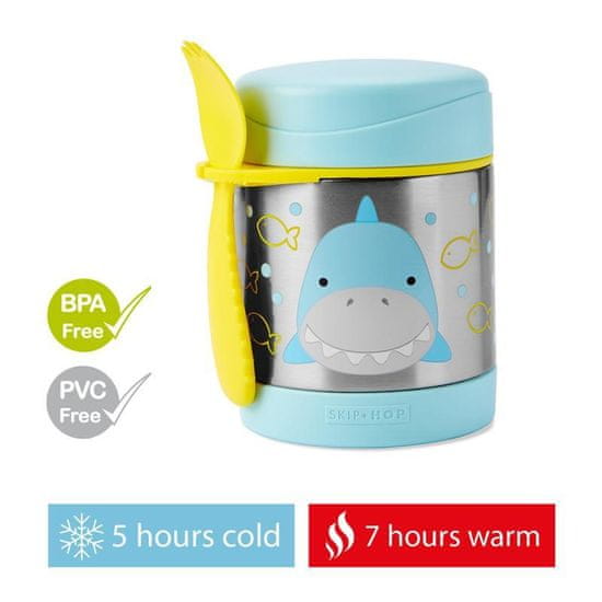 Skip hop Zoo Termos za hrano z žlico/vilico Shark 325 ml, 3r+