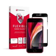 FORCELL Hibridno steklo Forcell Flexible 5D Full Glue, iPhone 7/8/SE, črno