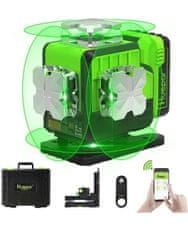 Huepar P04CG 2600mAh 16 linijski gradbeni zeleni laserski nivelir Bluetooth + daljinec