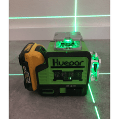 Huepar 10,8V univerzalni PRO P02CG 8 linijski zeleni laserski nivelir bluetooth